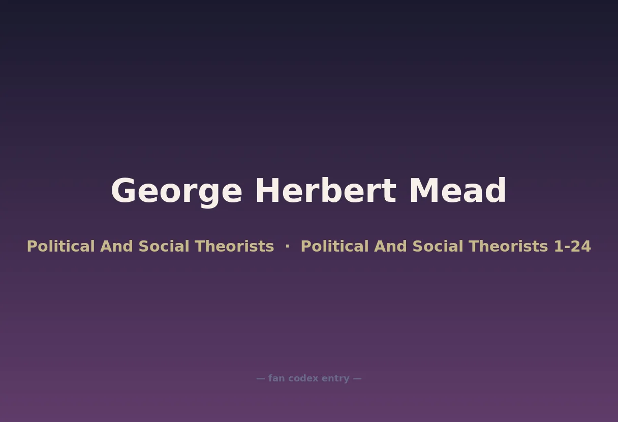 George Herbert Mead