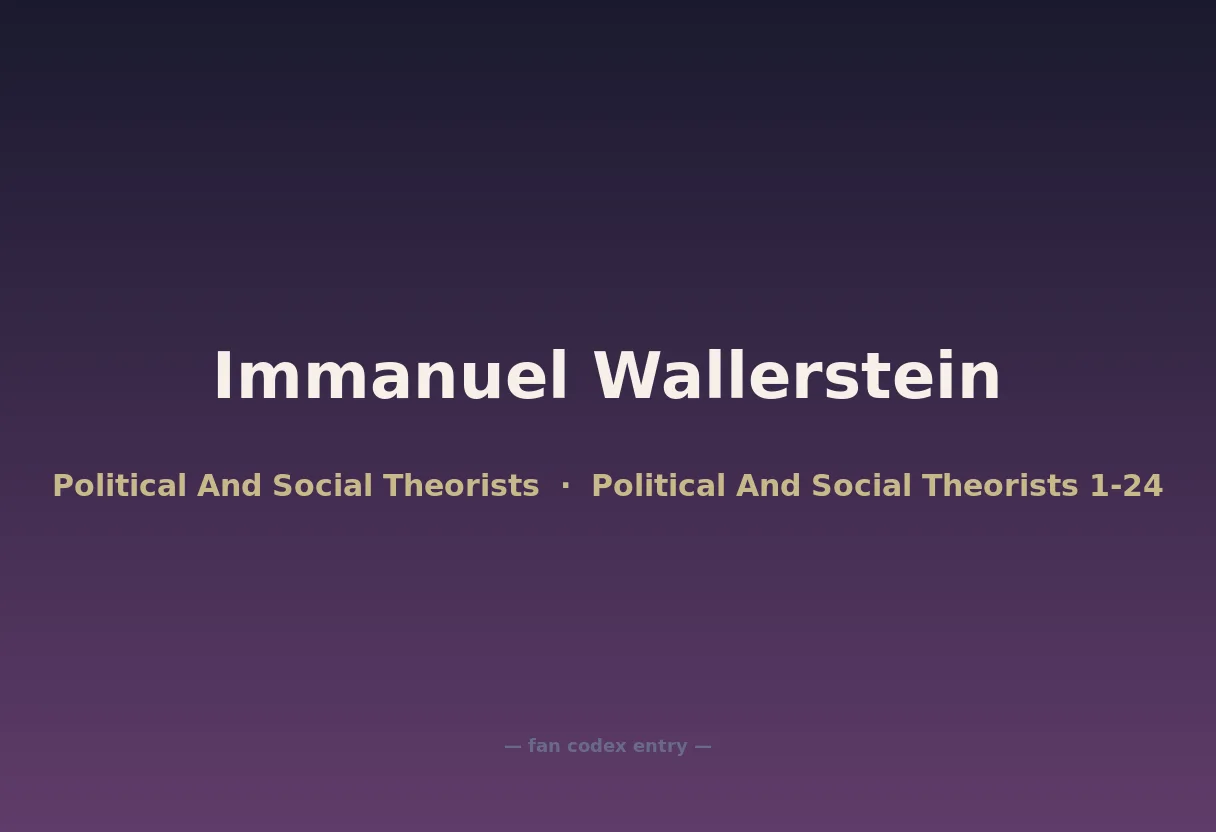 Immanuel Wallerstein
