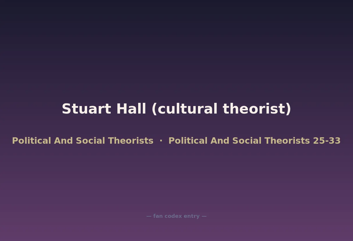 Stuart Hall (cultural theorist)